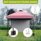 10x10FT Pop Up Canopy Tent with UPF 50+ Sun Protection, Removable Sidewall, Vented Roof, Roller Bag, Stakes for Outdoor Patio, Camping