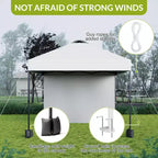 10x10FT Pop Up Canopy Tent with UPF 50+ Sun Protection, Removable Sidewall, Vented Roof, Roller Bag, Stakes for Outdoor Patio, Camping