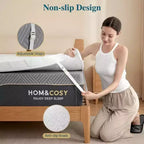 Dyonery Full Size Cooling Gel Memory Foam Mattress Topper  3 Inch Extra Firm with Ice Silk Bamboo Cover for Back Pain Relief