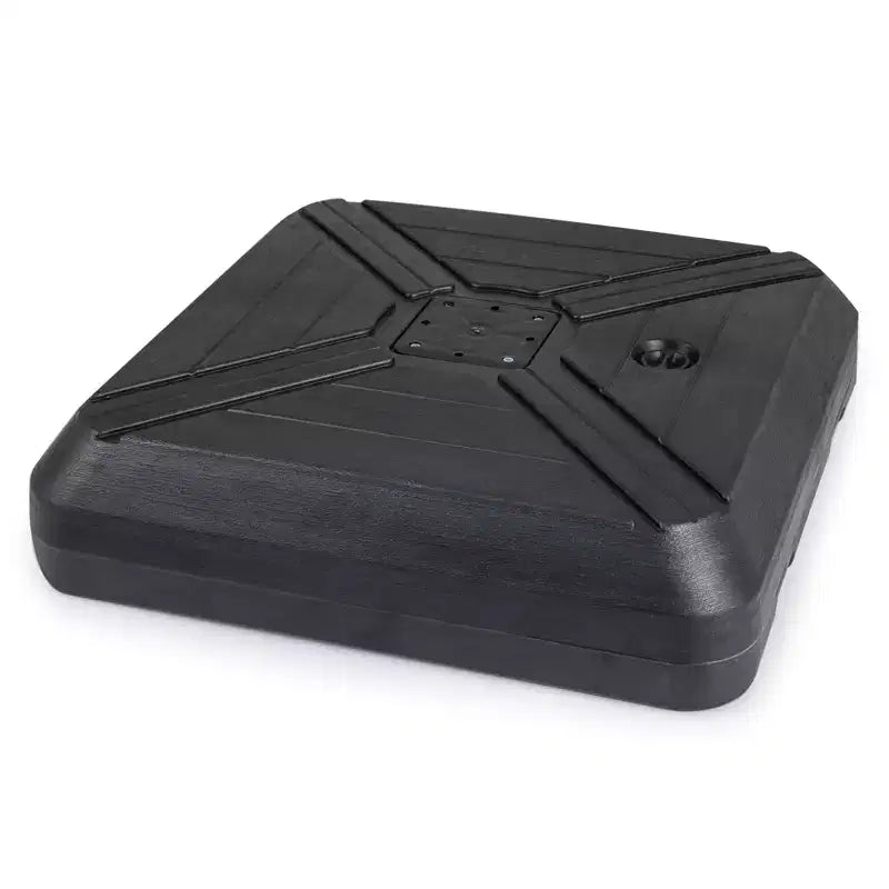 Costway Cantilever Offset Umbrella Base with Wheels, Metal Crossbar for Backyard & Poolside