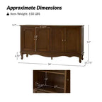Janey 58 Wide 4 door Sideboard|HULALA HOME-ACORN