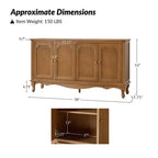 Janey 58 Wide 4 door Sideboard|HULALA HOME-ACORN