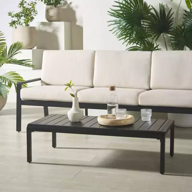 Guam Outdoor Coffee Table - Indoor/Outdoor - CPT2105 - Black - Safavieh Couture