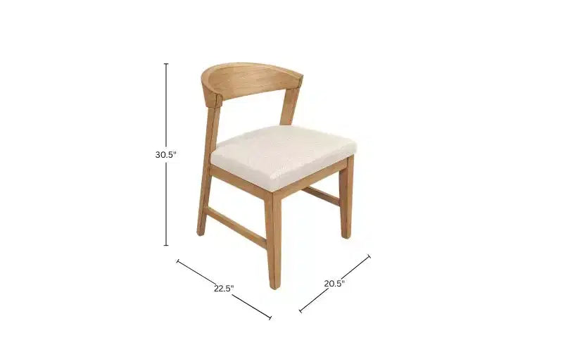Cove Wood Back Chairs (Set of 2), Natural