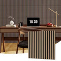 Acoustic Wooden Wall Panels 3D 23.6x23.6 Sound Absorbing Decorative Tiles Noise Reduction Modern Slat Design for Home Theater Office Studio Bedroom