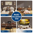 Acoustic Wooden Wall Panels 3D 23.6x23.6 Sound Absorbing Decorative Tiles Noise Reduction Modern Slat Design for Home Theater Office Studio Bedroom