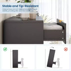 5 Drawers Tall Dresser, Modern Wood Chest of Drawers with Smooth Slides & Gold Metal Handles, 31.5 Storage Cabinet for Bedroom,Living Room,Entryway