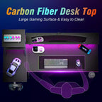 39 inch Black Gaming Desk Small L Shaped Computer Table with Monitor Stand Storage Shelves Modern Gamer Corner Desk Office Space Saving PC Room Desk