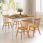 Costway Extendable Dining Table Folding Kitchen Table for 4-8 People w/ Rubber Wood Legs