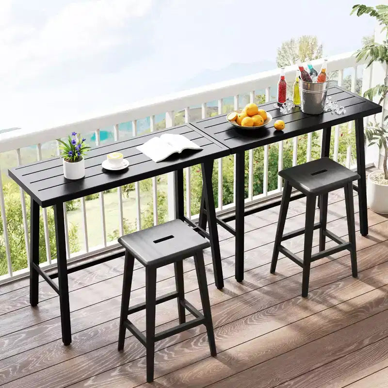 Costway Metal Frame Rectangle Dining Table Accommodates 4-6 People w/ Foot Pedal