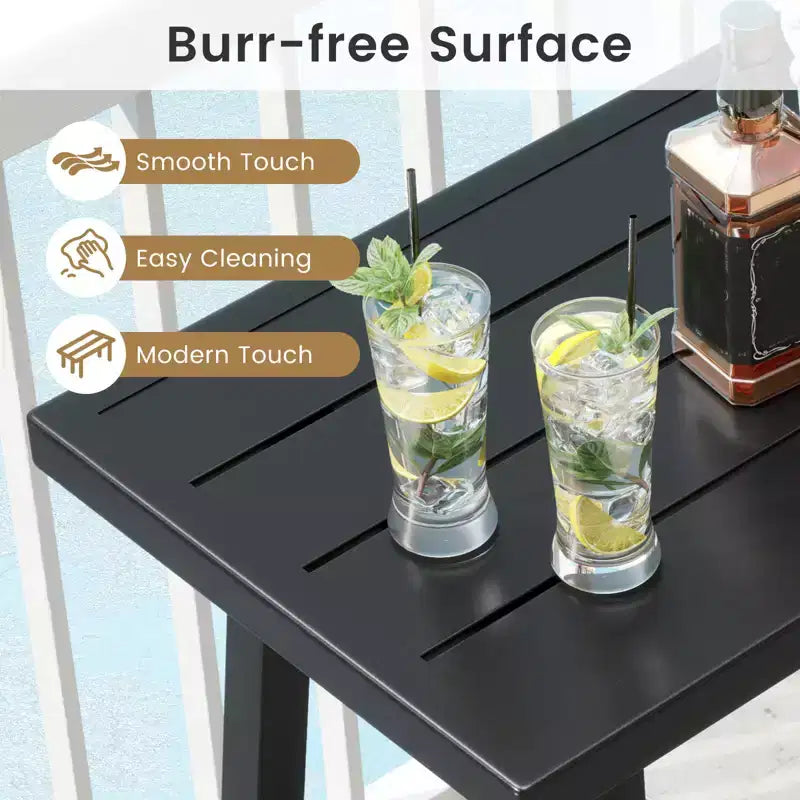 Costway Metal Frame Rectangle Dining Table Accommodates 4-6 People w/ Foot Pedal