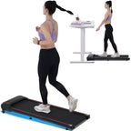 Whisen Walking Pad Under Desk Treadmill Machine Home Exercise Walking Treadmill with Incline for Small Space - Black