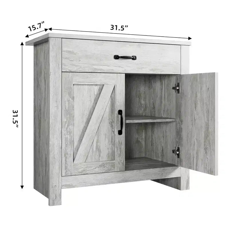 Sideboard Cabinet, Kitchen Storage Cabinet with Drawers, Door, Adjustable Shelves, Freestanding Hutch Cabinet with Buffet Cupboard