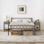 Queen Size Metal Bed Frame, Platform Bed Frame with Under Bed Storage, No Box Spring Needed, Noise-Free, Easy Assembly, Black
