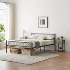 Queen Size Metal Bed Frame, Platform Bed Frame with Under Bed Storage, No Box Spring Needed, Noise-Free, Easy Assembly, Black