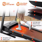 3.5HP Folding Treadmill for Home w/ incline&71 Workouts, 300 lbs Capacity Treadmill,APP w/ Free Train Courses,Dual HiFi Speakers,Exercise Equipment