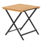 Costway 28 Patio Folding Table w/ Slatted Tabletop Portable Bistro Dining Table