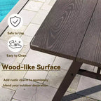 Costway 59 x 29.5 Rectangle Rustproof Patio Dining Table w/ 1.93 Umbrella Hole