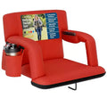 Alpcour Portable Reclining 21-inch Wide Stadium Seat with Armrests Red