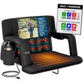 Alpcour Max-Relax Extra-Wide 25in Heated Massage 25in Stadium Seat with Armrests Black