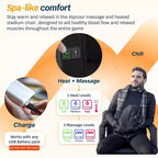 Alpcour Max-Relax Extra-Wide 25in Heated Massage 25in Stadium Seat with Armrests Black