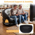 Costway 1/2 PCS 2-Seater Inflatable Couch with Flocked Surface & Repair Patches for Pop Up, Camping