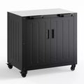 Modular Outdoor Grill Cart with Storage Cabinet - Stainless Steel Top - Bar Cart Kitchen Island for Lawn and Garden - Durable BBQ Accessory