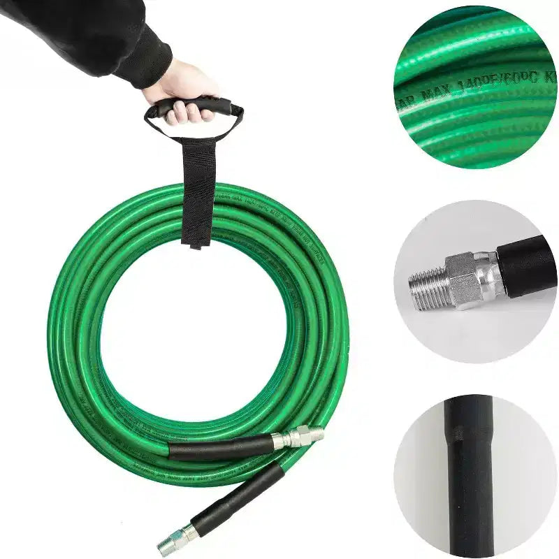 Sewer Jetter Kit Pressure Washer Hose Green