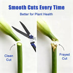 24 Hedge Shears, Wavy Blade Garden Scissors & Pruning Shears, Garden Shears For Trimming/Shaping Hedges and Shrubs in Lawn Yard