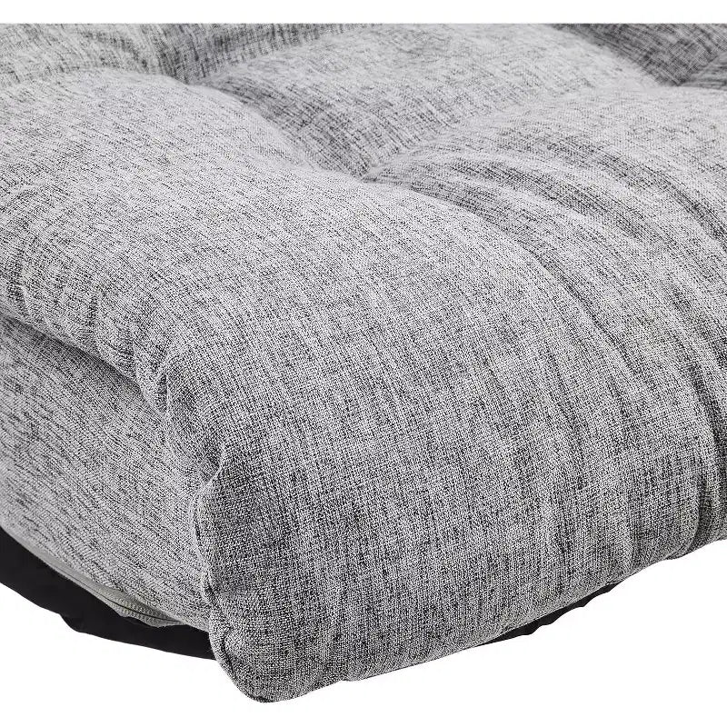 Summit Adventure Swivel Foam Lounge Chair with Headrest Floor Compatible Adjustable Gaming Chair Grey 26x23x14 Inch