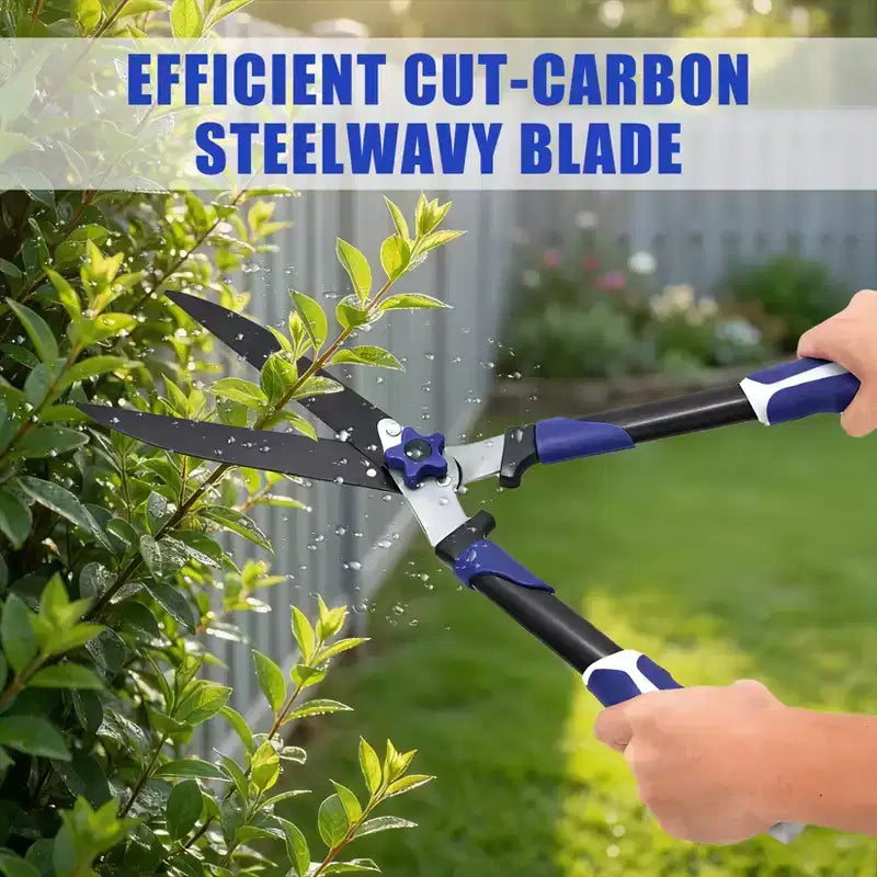 24 Heavy-Duty Hedge Shears with Wavy Blades, Professional Garden Pruning Shears, Hedge Trimmer Scissors for Precise Gardening and Landscaping