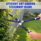 24 Heavy-Duty Hedge Shears with Wavy Blades, Professional Garden Pruning Shears, Hedge Trimmer Scissors for Precise Gardening and Landscaping