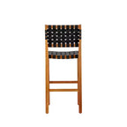 Christopher Knight Home Elara Farmhouse Patio Acacia Wood Woven Rope Bar Stools (Set of 2)