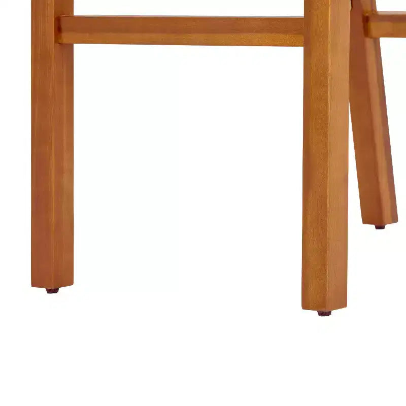 Christopher Knight Home Elara Farmhouse Patio Acacia Wood Woven Rope Bar Stools (Set of 2)