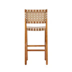 Christopher Knight Home Elara Farmhouse Patio Acacia Wood Woven Rope Bar Stools (Set of 2)
