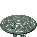 vidaXL Patio Bistro Set 3 Piece Outdoor Garden Table and Chair Cast Aluminum - Green