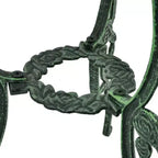 vidaXL Patio Bistro Set 3 Piece Outdoor Garden Table and Chair Cast Aluminum - Green