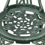 vidaXL Patio Bistro Set 3 Piece Outdoor Garden Table and Chair Cast Aluminum - Green