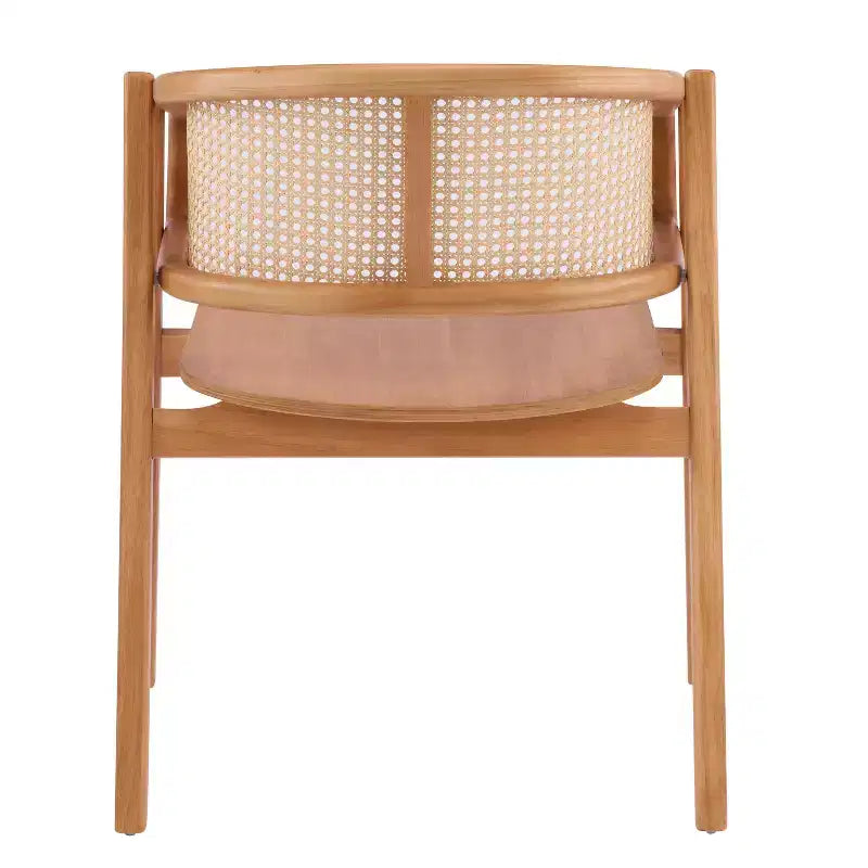 Christopher Knight Home Stellan Farmhouse Rubberwood Rattan Dining Chairs with Curved Back