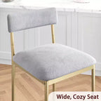 Acekool 25 5 Counter Height Bar Stools Set of 4 Upholstered Kitchen Chairs and Footrest for Island