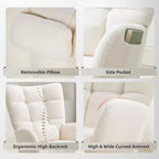 Nursery Rocking Chair, Comfort Glider with High Backrest, Padded Seat, Green Accent Chair for Living Room, Bedroom