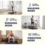 Squatz 2-in-1 Walking Pad with Vibration Plates and Handlebar  Blue
