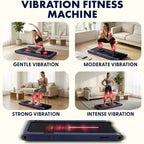 Squatz 2-in-1 Walking Pad with Vibration Plates and Handlebar  Blue