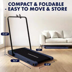 Squatz 2-in-1 Walking Pad with Vibration Plates and Handlebar  Blue