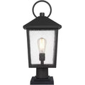 John Timberland Westmont 20 3/4 High Sand Black Outdoor Pier Light