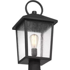 John Timberland Westmont 20 3/4 High Sand Black Outdoor Pier Light