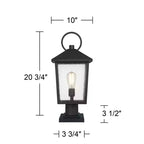 John Timberland Westmont 20 3/4 High Sand Black Outdoor Pier Light