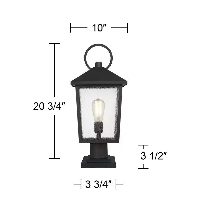 John Timberland Westmont 20 3/4 High Sand Black Outdoor Pier Light