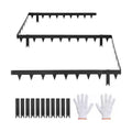 VEVOR Galvanized Steel Landscape Edging, 10-Pack 40 x 4.5 Inch Metal Edging for Landscaping with 11 Mounting Clips, Metal Garden Edge Border, Black