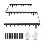 VEVOR Galvanized Steel Landscape Edging, 10-Pack 40 x 4.5 Inch Metal Edging for Landscaping with 11 Mounting Clips, Metal Garden Edge Border, Black
